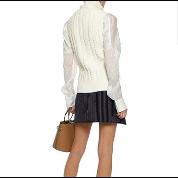 Derek Lam 10 Crosby ivory sleeveless turtleneck NO WOOL - Picture 2 of 5